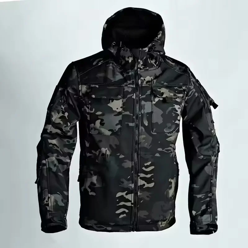 New Autumn WinterTactical Jackets Men Military Soft Shell Waterproof Windproof Hooded Jacket Outdoor Functional Multi-pockets 71 Sd35e80de1c814900b45b993bfce3a4ae7