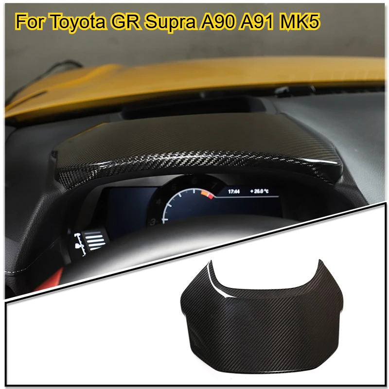 For Toyota GR Supra A90 A91 MK5 2019-2025 Carbon Fiber Car Instrument Speedmeter Upper Panel CoverDecorative Trim Accessories