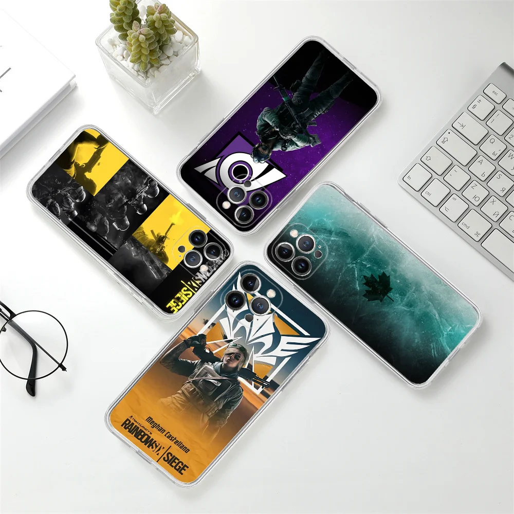 เคสโทรศัพท์ Game Rainbow S-Six S-Siege สำหรับ iPhone 15 14 11 12 13 Mini Pro XS สูงสุด6 7 8 PLUS x XR SE 2020เคส funda