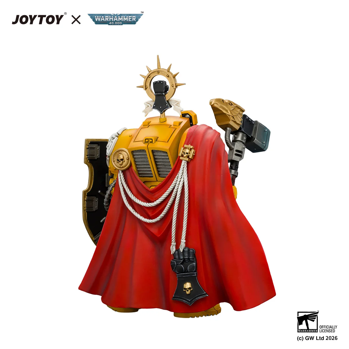 [Pre Order] JOYTOY Warhammer 40k 1/18 Action Figure Imperial Fists Darnath Lysander with Thunder Hammer and Storm Shield Model view 3