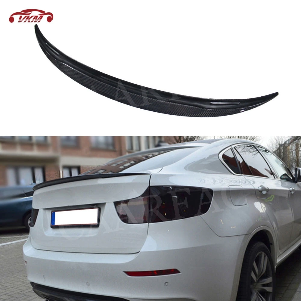 

Carbon Fiber / FRP Rear Boot Spoiler Wings For BMW X6 F16 2015 2016 2017 2018 P Style Car Trunk Trim Sticker