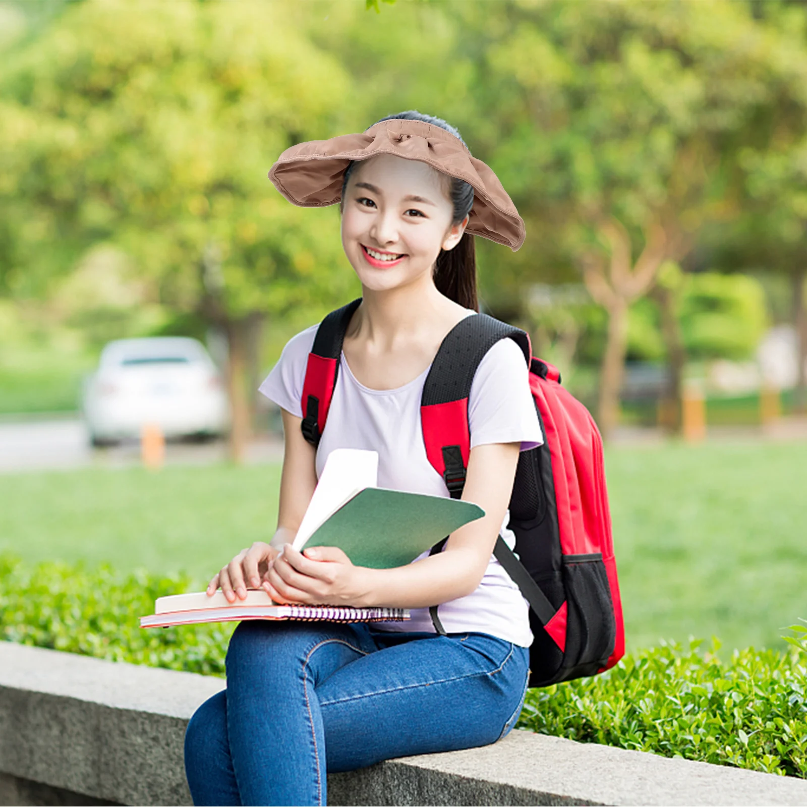 

Women Large Brim Hat Sun Protection Wide Brim Sunshade Hat Good Air Permeability Comfortable Practical Match Any Clothing