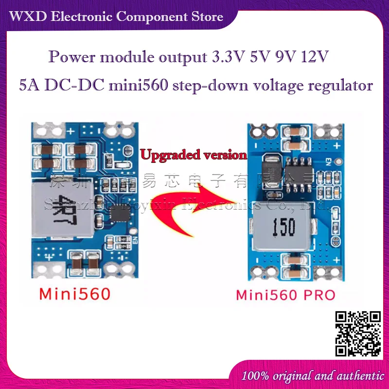 

5A DC-DC mini560 step-down voltage regulator power supply module output 3.3V 5V 9V 12V