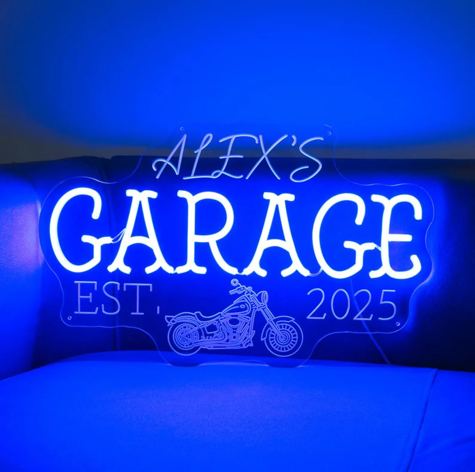 علامة نيون جراج مخصصة ، علامة نيون للدراجة النارية ، ديكور بار المرآب ، علامة سيارة ورشة العمل ، هدايا للأب ، صديقها ، الزوج ، علامة نيون مخصصة #1