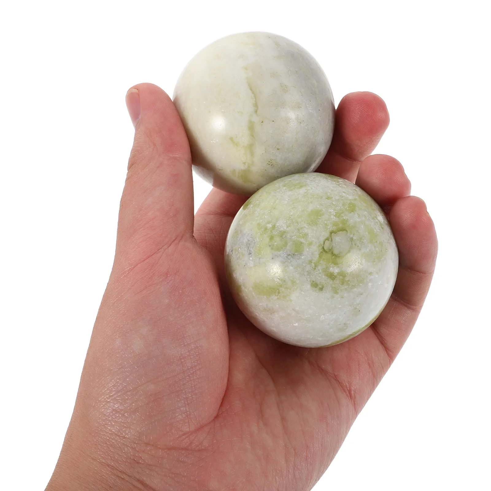 مجموعة واحدة من كرات باودينج الحجرية الأنيقة المصقولة بدقة كرة تدليك يدوية من الرخام لكبار السن ملحقات روتينية #1