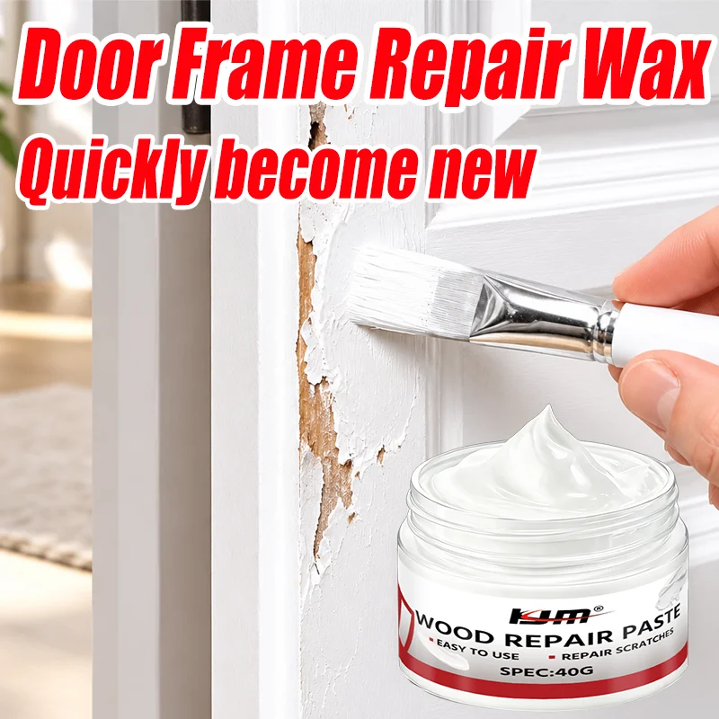 KJM Wood Repair Wax Furniture Scratch Repair Paste For Door Frame Cabinet Table Crack Filler Restoration DIY Home Improvement