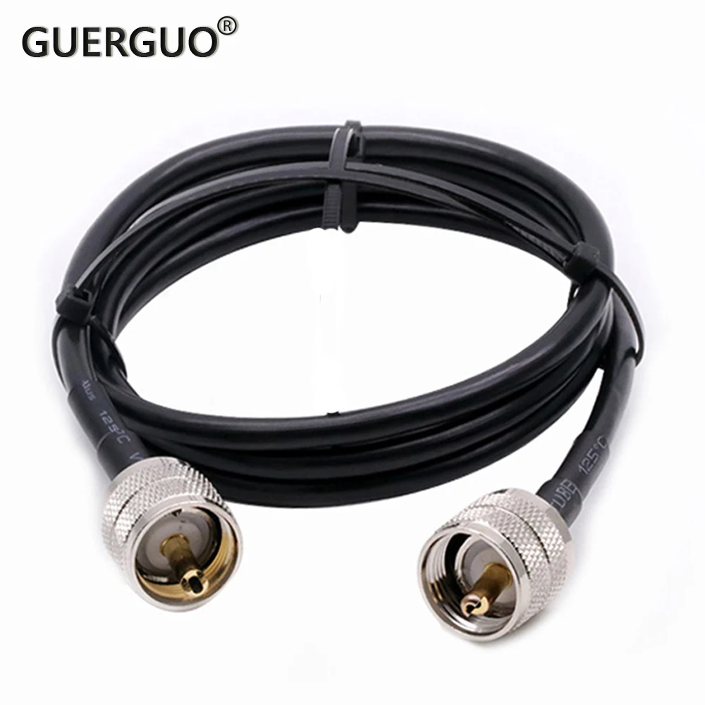 RG58 przedłużacz antenowy UHF PL-259 męski na UHF SO-239 żeński PL259 Pigtail złącze do CB Radio Ham przekaźnik radiowy FM