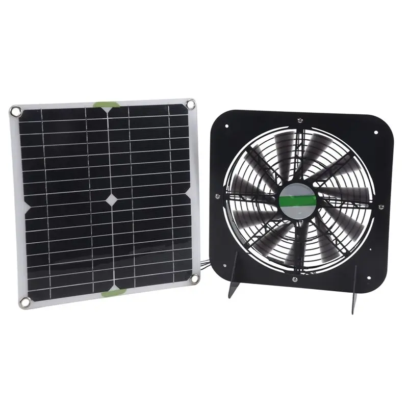 AS60-Mono-Polycrystalline Solar Panel With 13.5 Inches Exhaust Fan Bracket Photovoltaic Fan Ventilation Cooling Solar Panel