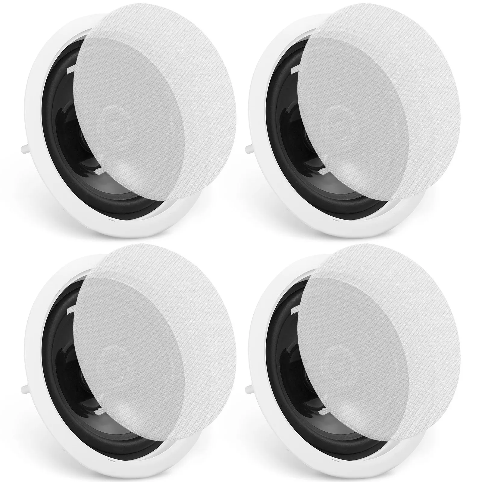 

4 шт. потолочные Bluetooth-колонки 6,5 дюймов, 150 Вт, встраиваемая потолочная и настенная акустическая система с сопротивлением 8 Ом и чувствительностью 89 дБ