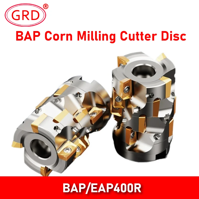 Side Roughing Milling Cutter BAP/EAP400R Corn Mill Head Spiral Groove CNC Tool for APMT1604 Inserts