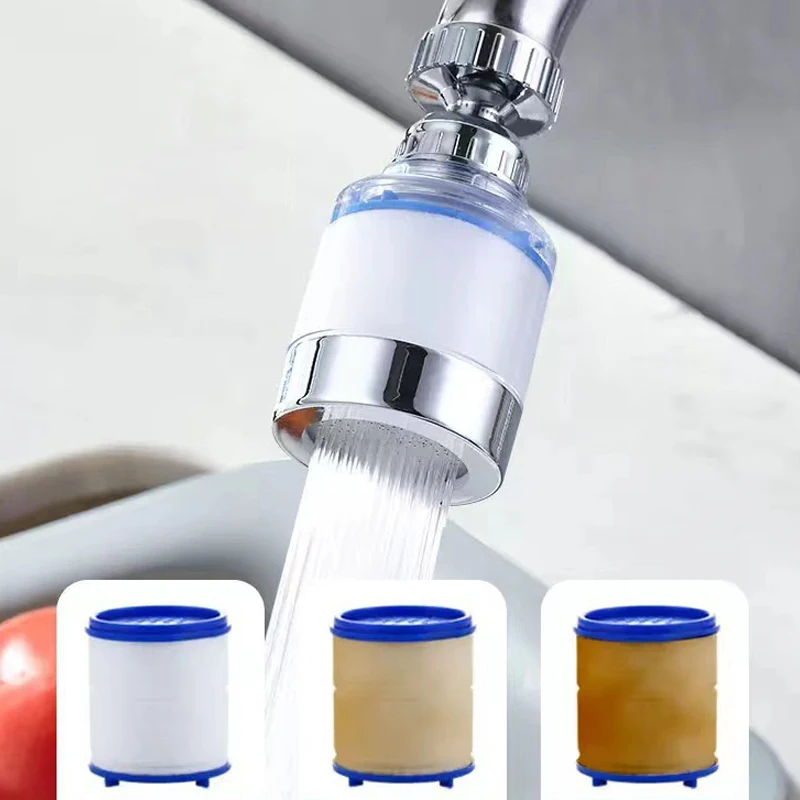 

360 Degree Rotating Faucet Filters Bubbler Mount Anti-splash For Household Kitchen Bathroom Faucet Water Clean Filter Purifier