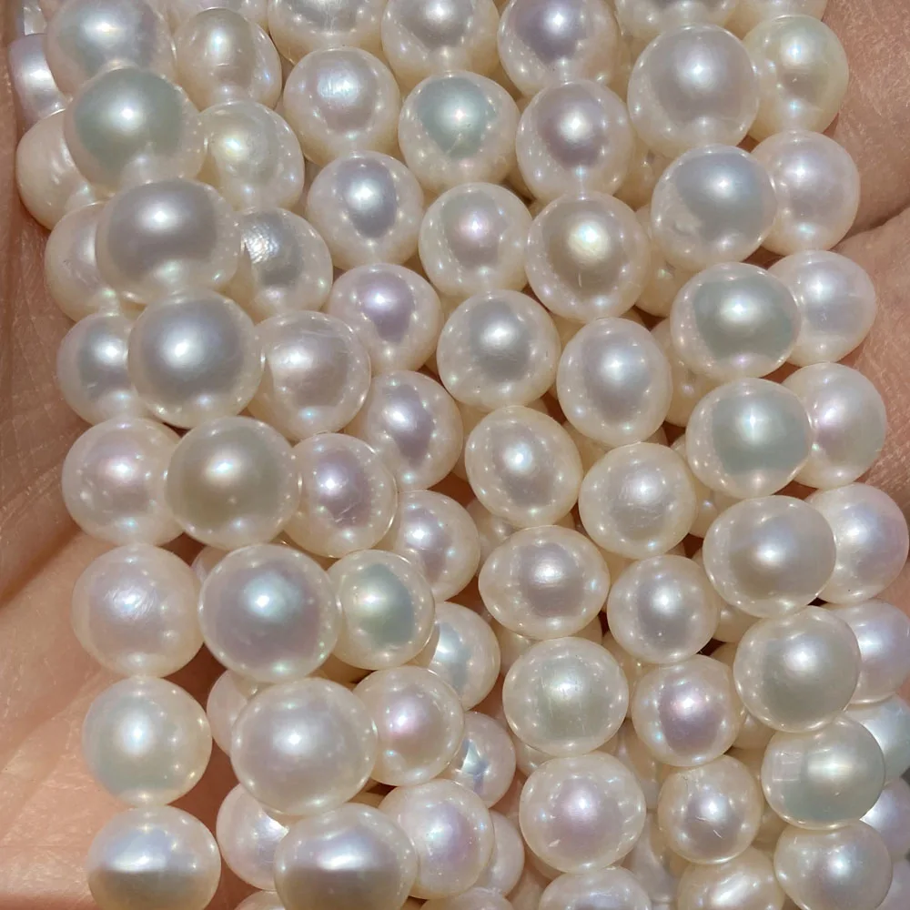 

High Quality Natural Freshwater Pearls AAAA Near Round Beads Highlighted Flawless for Jewelry Making DIY Necklace Accessories