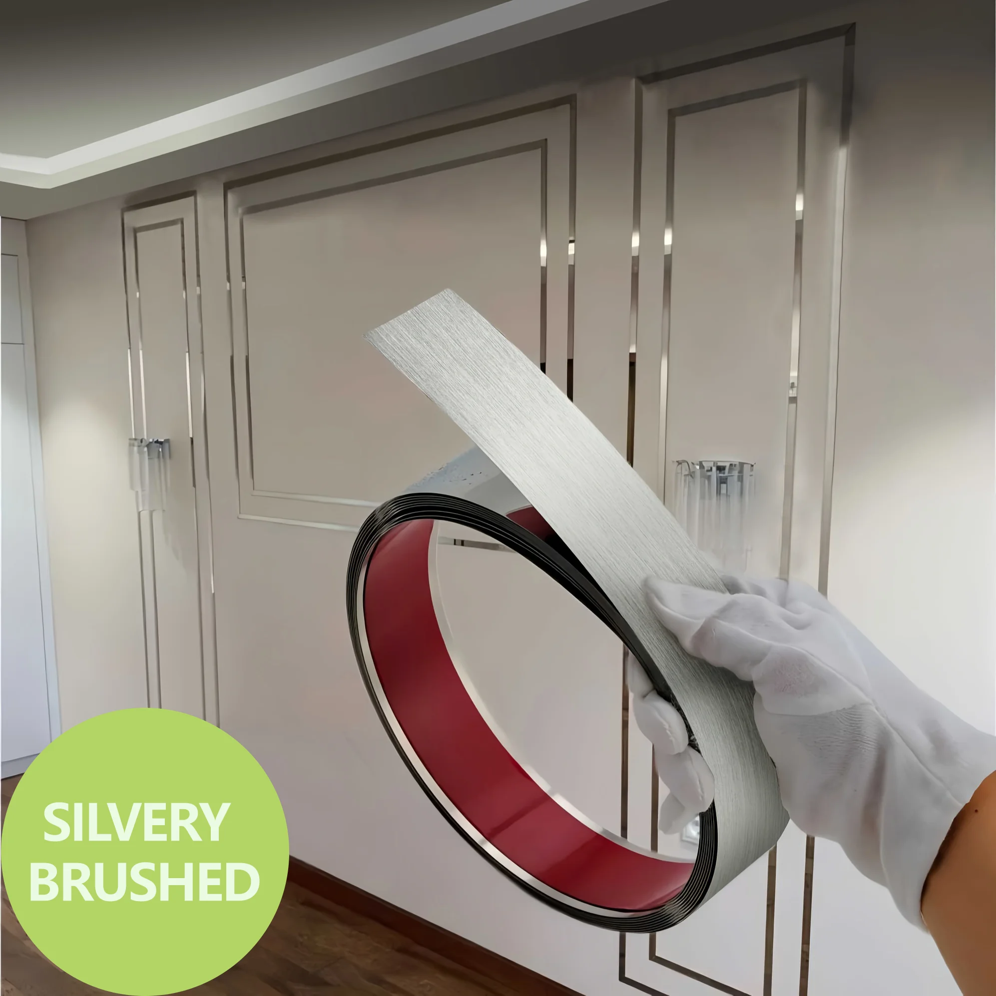 5 meter long decorative strip, made of stainless steel metal material, matte home decoration wall sticker