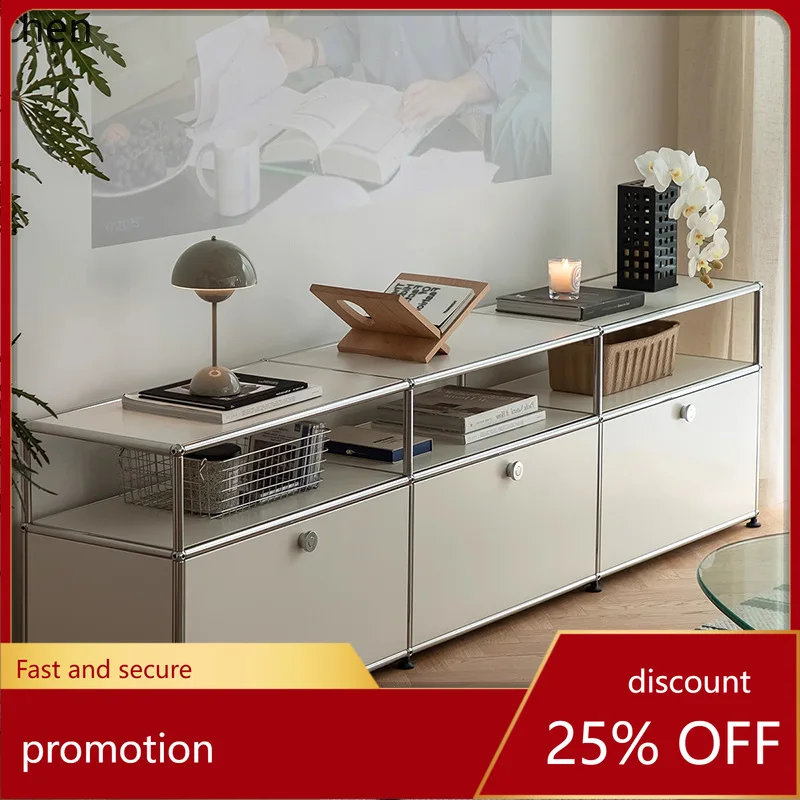 

Модульная комбинация прикроватных тумбочек HXL: тумба-стеллаж из железного листа и боковой шкаф из нержавеющей стали