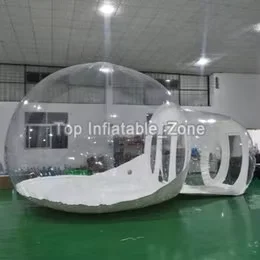 Clear Inflatable Bubble Dome Tent With Tunnel,DIY Transparent Sphere Bubble Hotel Family Gardon Camping Lgloo Living Room