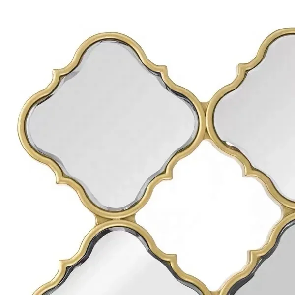 

-Wrought iron wall hanging mirror combination decoration hanging decoration mirror large size