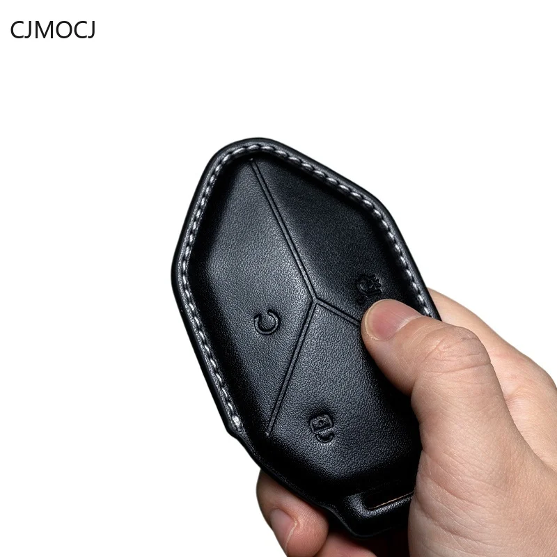 Premium Genuine Leather Key Cover Case for Formula Leopard Leopard 5 (2024) - High-End Protective Key Fob Shell  Keybag Keychain