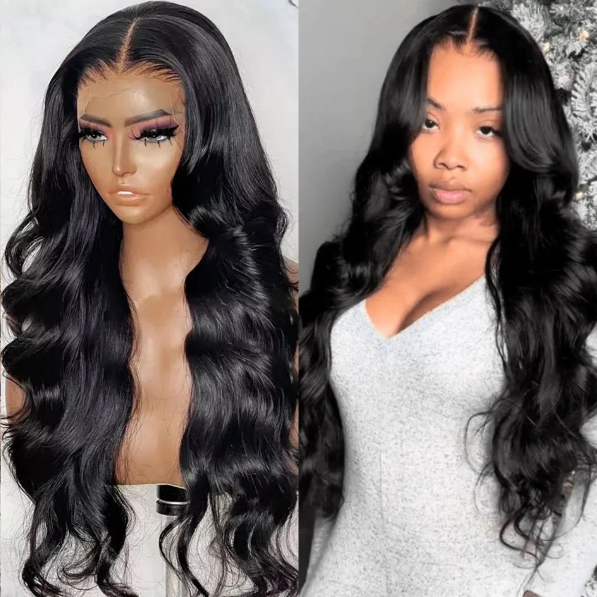 

300% Density 13x4 HD Lace Frontal Human Hair Wig Body Wave Pre Plucked Lace Front Wigs Human Hair Brazilian Lace Wigs For Women