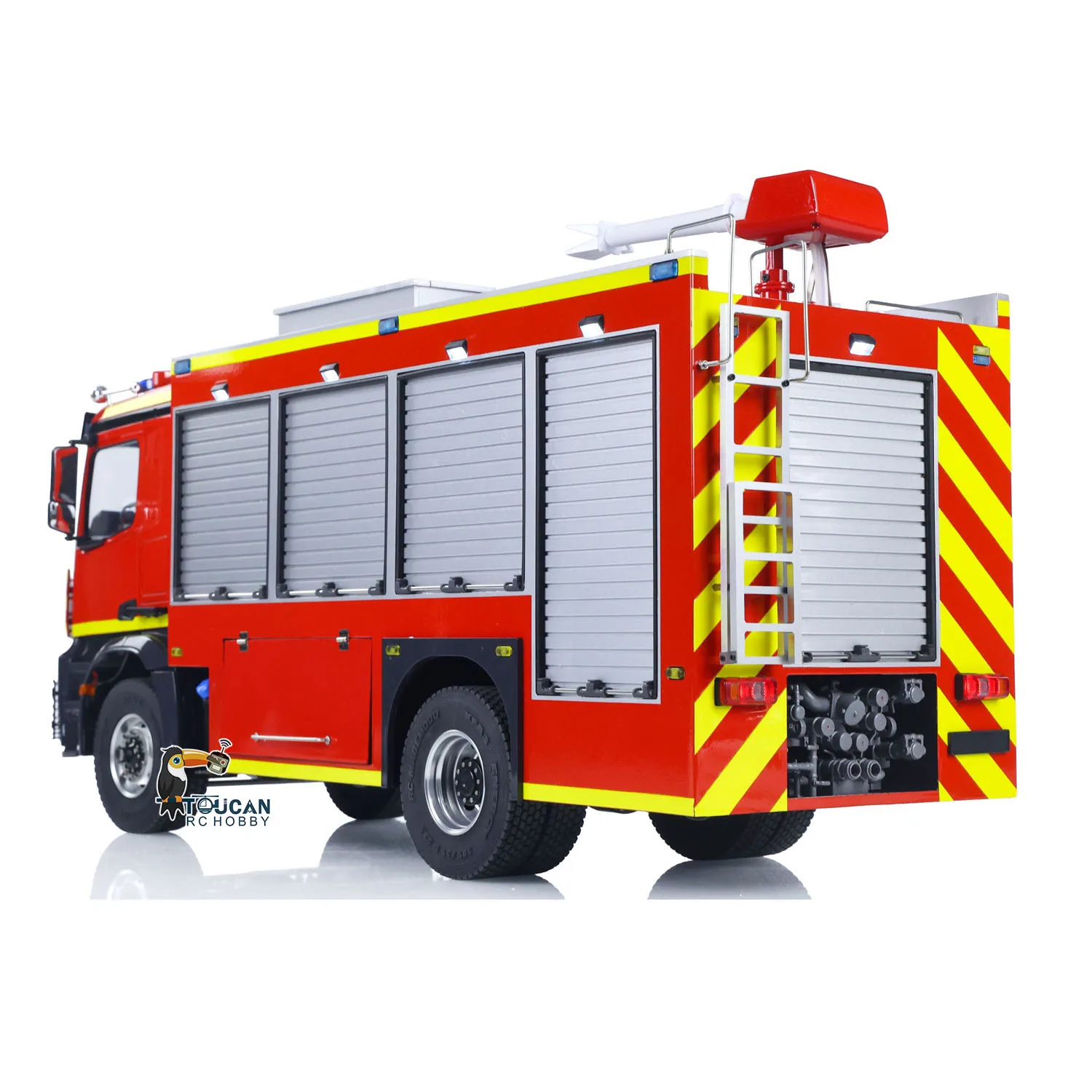 

1/14 4X4 Металлические оси с дистанционным управлением Пожарная машина BZ i6S Радио 2-скоростная световая звуковая система без батареи в сборе Модель PNP