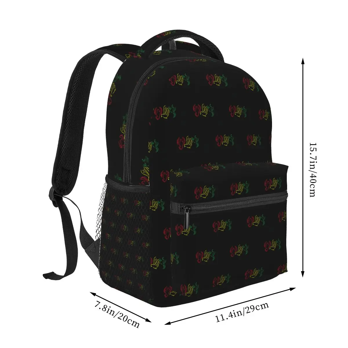 Ajax Bob Marley 3 Little Birds Student Backpack School Bag Hiking Travel Daypack for Boys Girls Fashion Bookbag Shoulder Bags