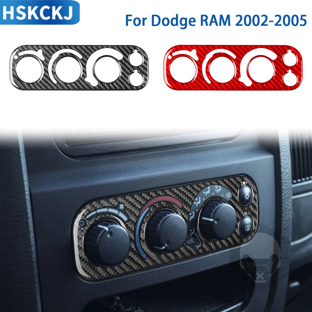 

For Dodge RAM 2002 2003 2004 2005 Accessories Carbon Fiber Car Interior Air Conditioning Control Panel Trim Sticker Decoration