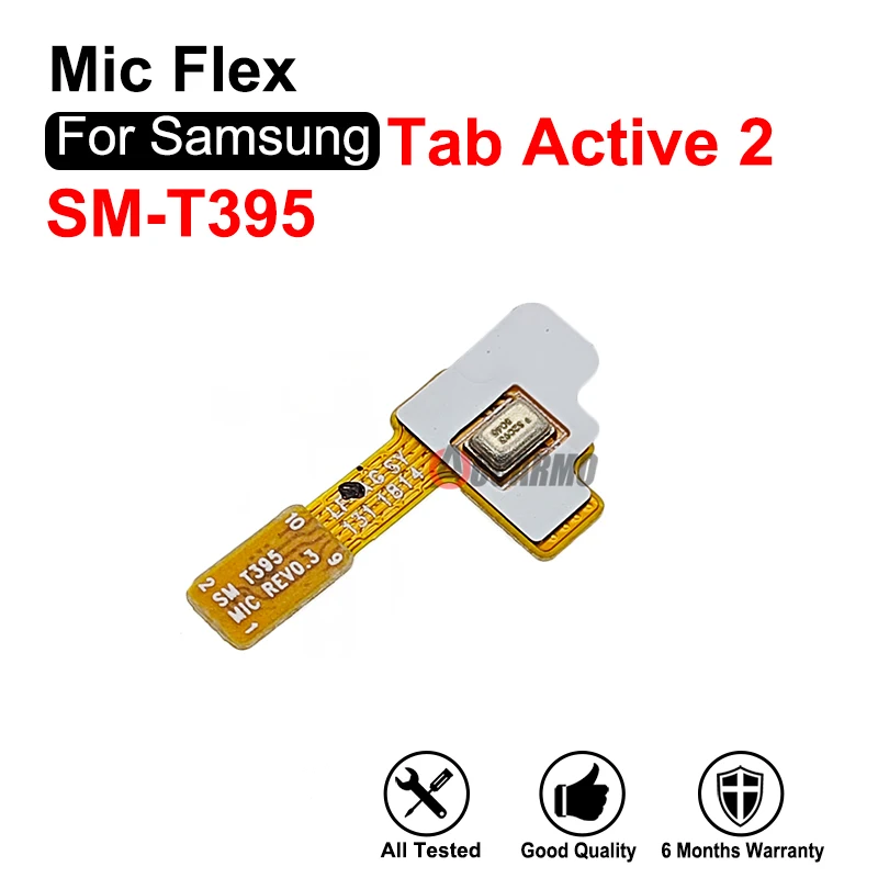 1Pcs For Samsung Galaxy Tab Active 2 SM-T395 Microphone Mic Phone Flex Cable Replacement Part