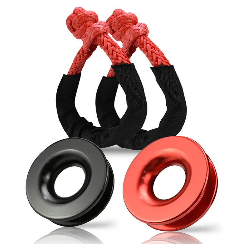 Aluminum Alloy Recovery Ring Snatch-Ring Snatch Pulley 41000lb For 3/8 1/2\