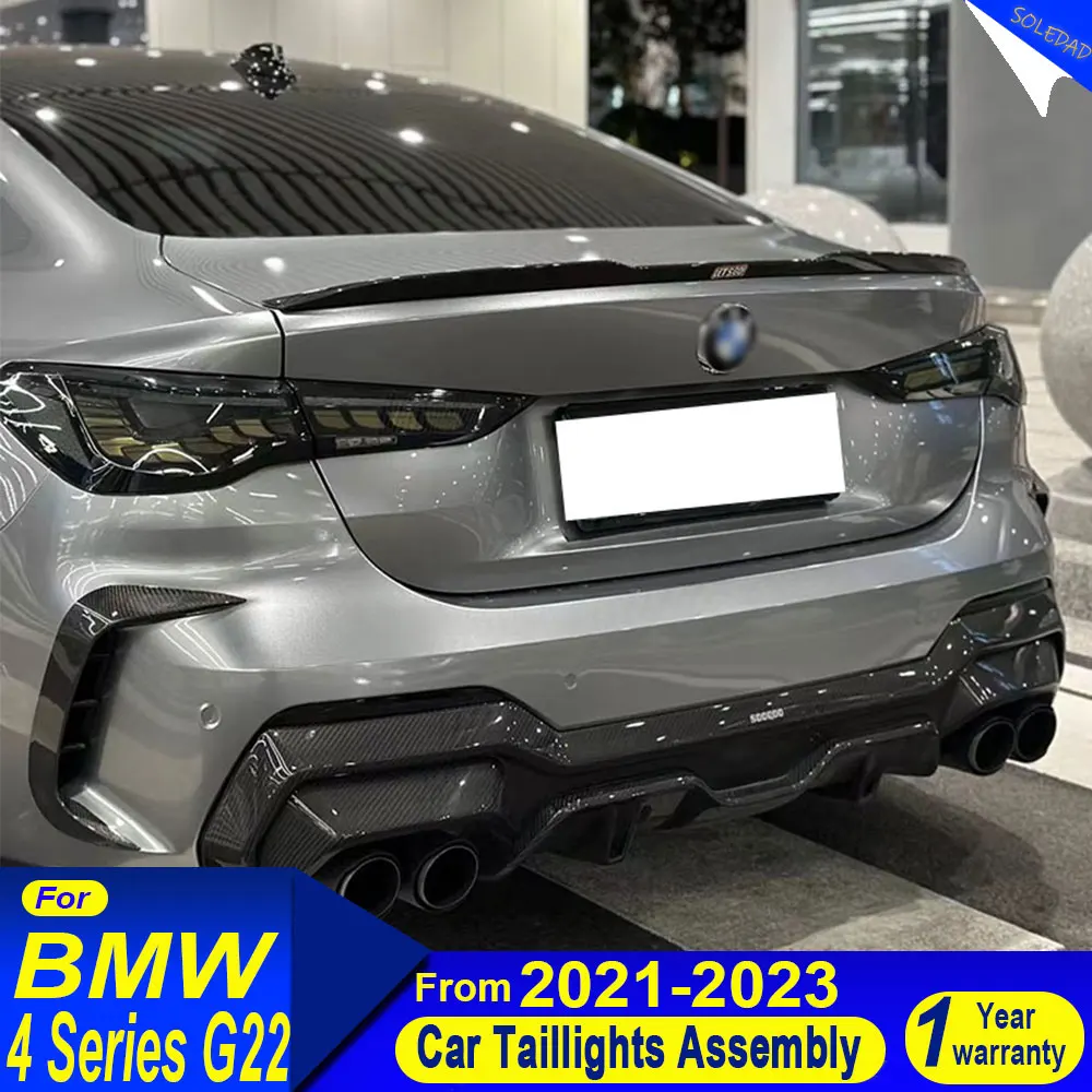 ไฟรถไฟท้ายสําหรับ BMW G22 G82 2021-2023 LED ไฟท้ายอัตโนมัติชุดอัพเกรดแบบไดนามิก GTS เครื่องชั่งมังกรอุปกรณ์เสริมสไตล์