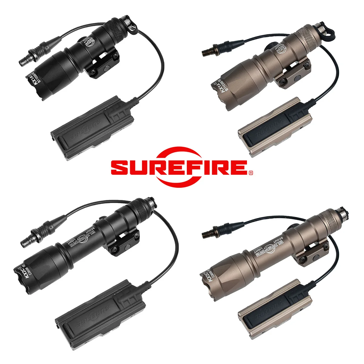 Airsoft Surefire M600C M300C Tactical Scout Light With CLOUD LCS Picatinny Rail Light Mount For ST07 Pressure Pad Switch