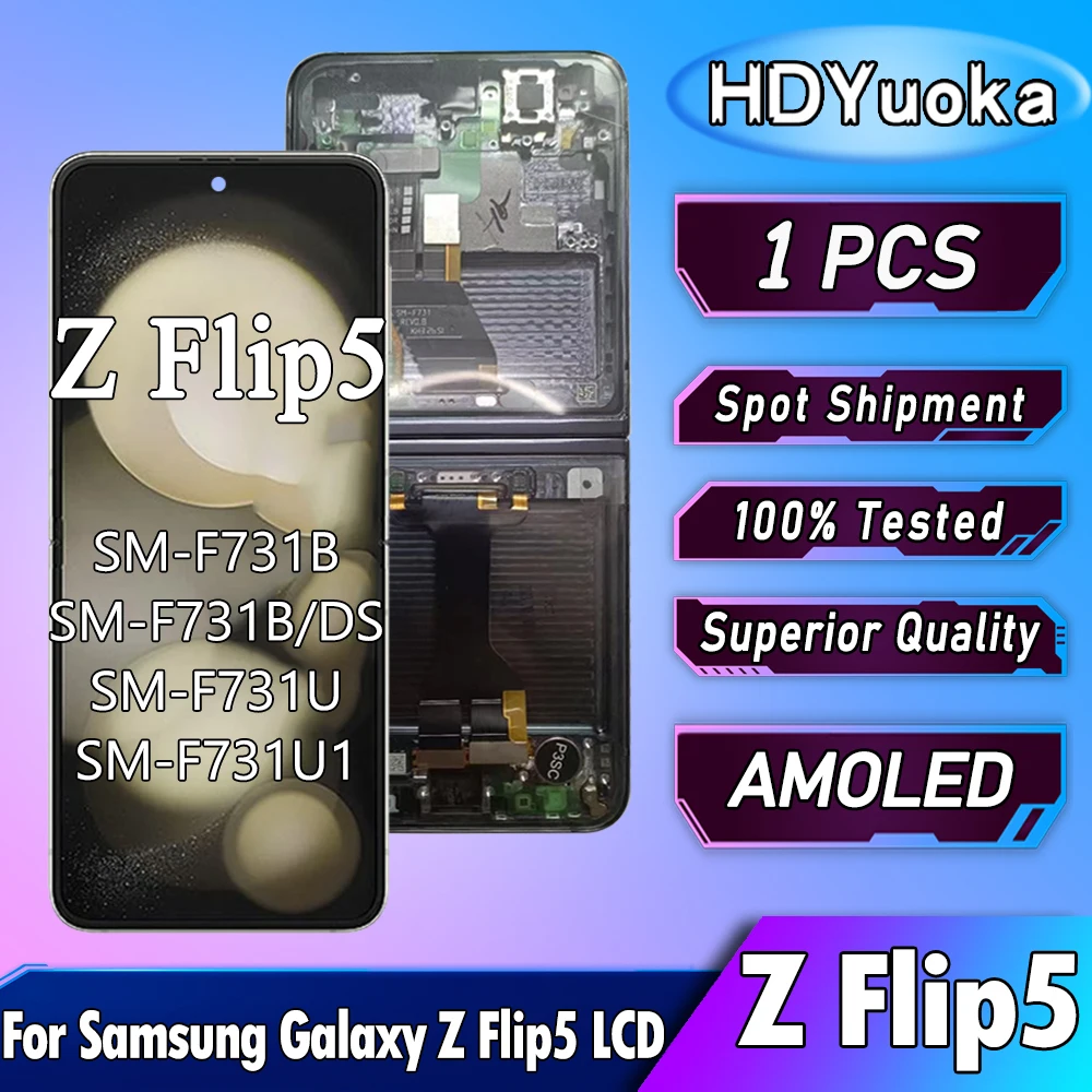 6.7インチ AMOLED Samsung Z Flip5 LCDディスプレイ タッチスクリーン