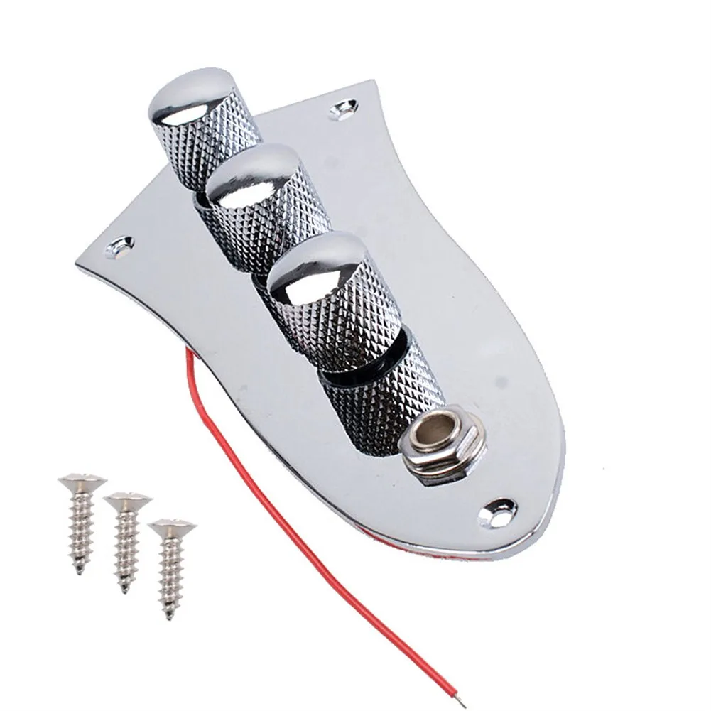 

Assembly BASS Wired Control Plate For Jazz Bass JB Jazz Style Loaded Metal With 3 Screws Portable High Quality