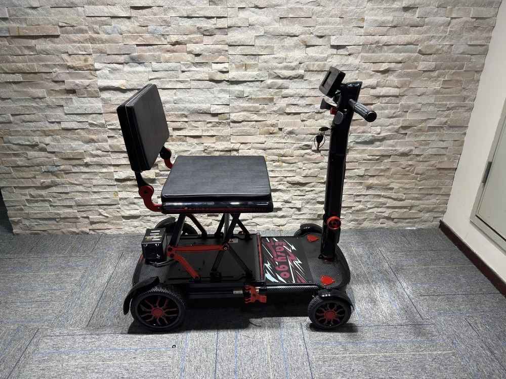 4 Wheels Electric Adult Foldable Outdoor Use Powerful 250W Motor 25KM/H Speed 150kg Capacity Mobility Scooter