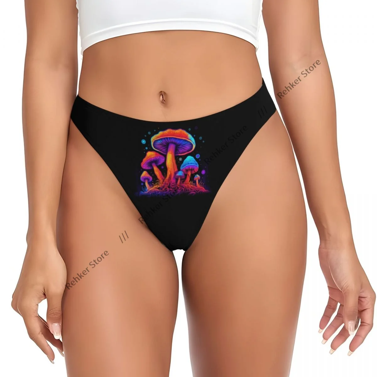 

Sexy Panties Trippy Mushroom Thongs Underwear Women Lingerie Breathable G-string