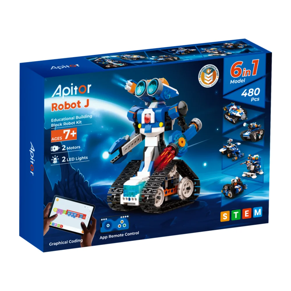 Apitor Robot X 12-in-1 STEM Technic Coding Robotic Toys, 600