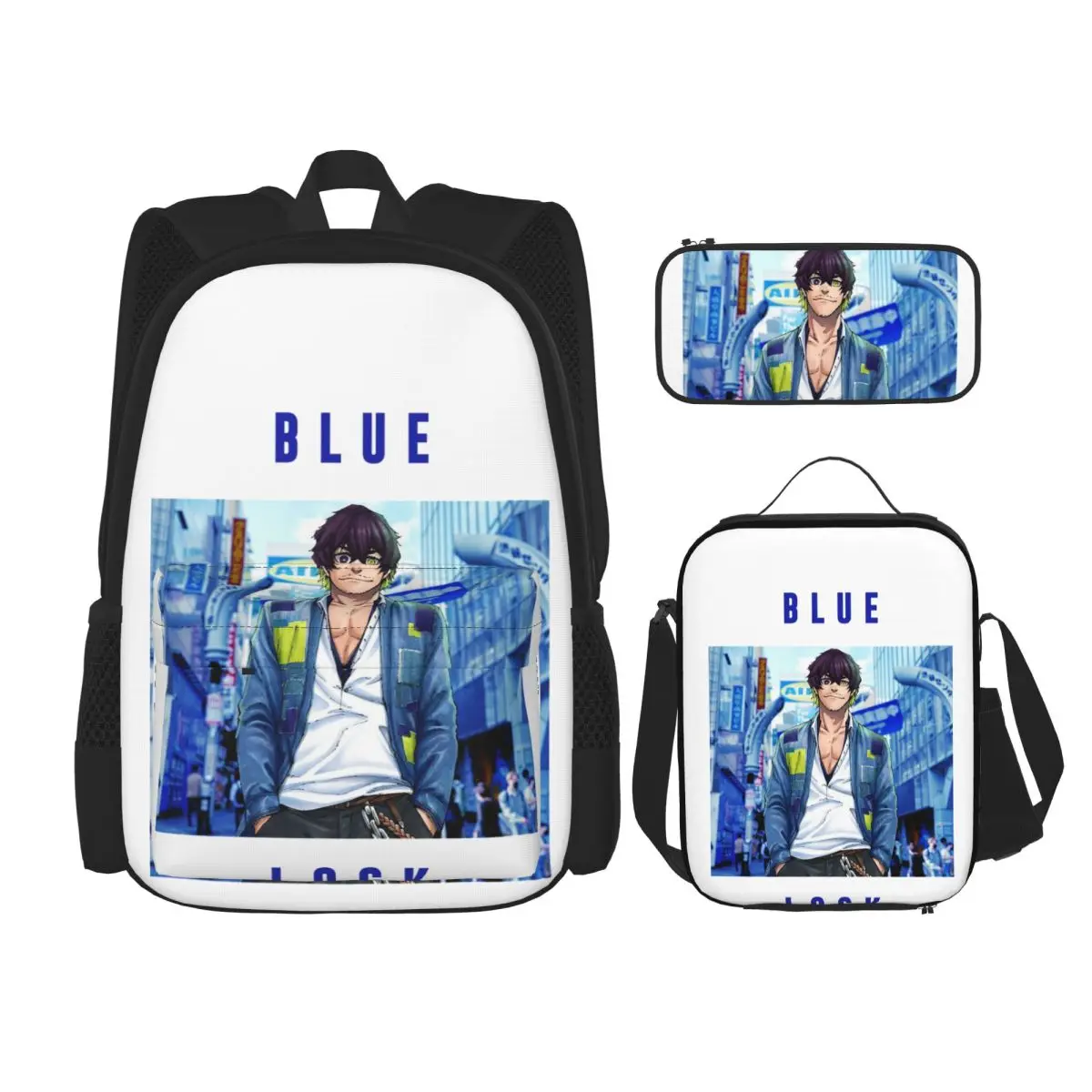 

Oliver Aiku Backpacks Boys Girls Bookbag Children School Bags Kids Rucksack Lunch Bag Pen Bag Three-Piece Set
