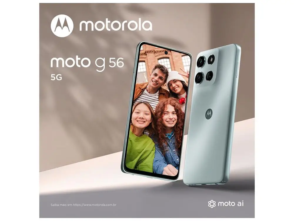 الهاتف الذكي Motorola G56 256GB رمادي 5G 16GB RAM 6,7 "Full HD + كاميرا. مزدوج + سيلفي 32 ميجابكسل