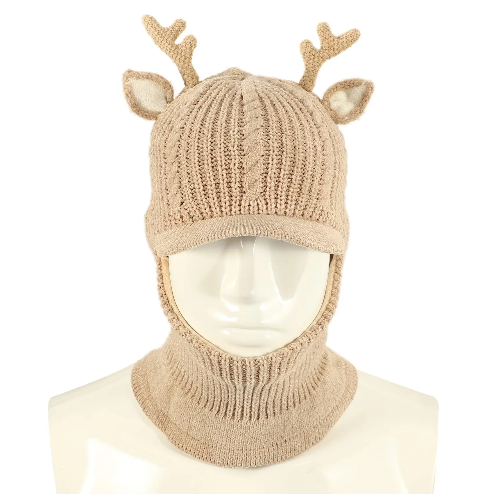 ABXI Baby Winter Hat Knitted Neck Beanie Hat Snood For Girls And Boys With Fleece Lining Christmas Gift