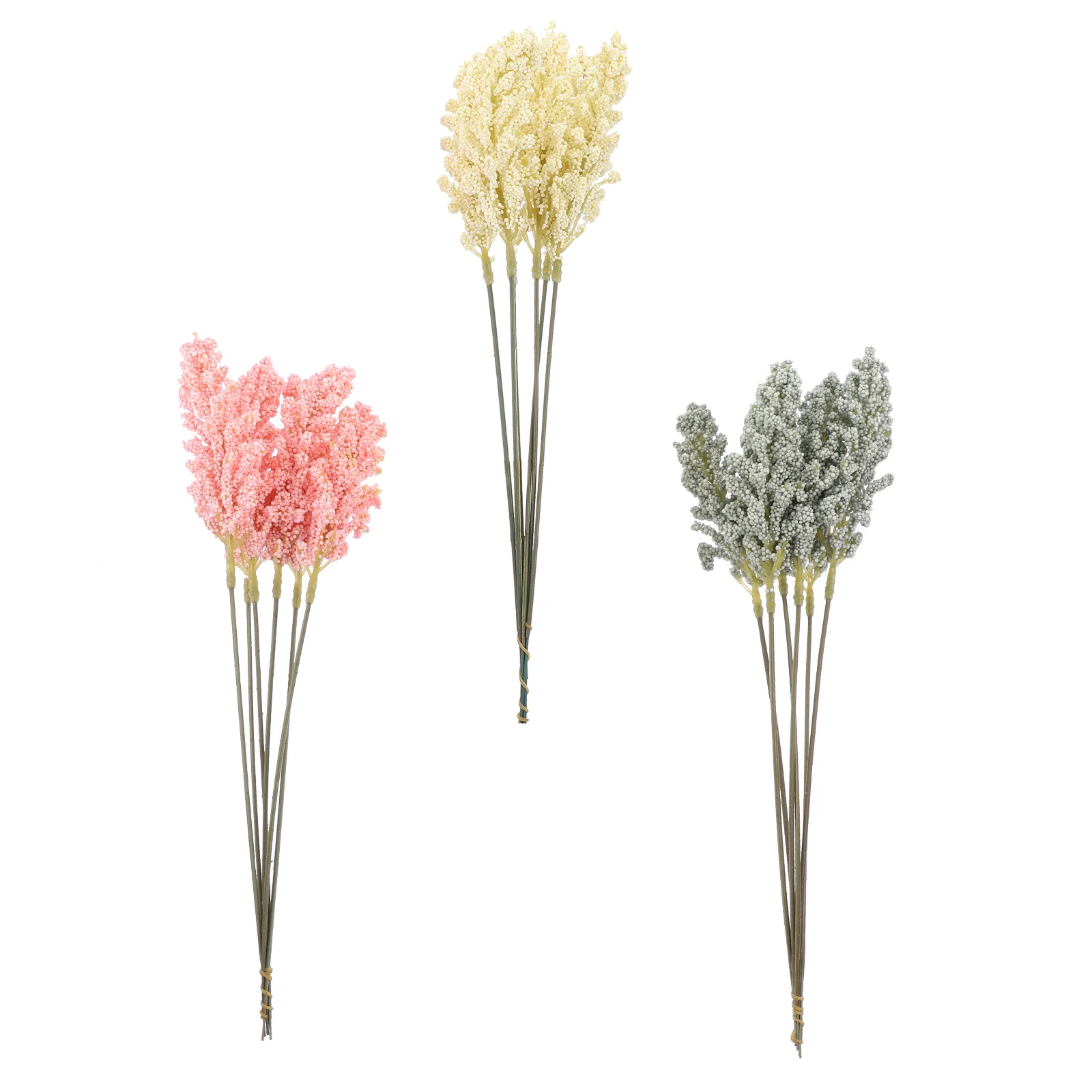 18 PCS Artificial Corn Ear Fake Flower Flowers Wheat Decor Natural Millet Stalks Plastic Dried Bride Plants