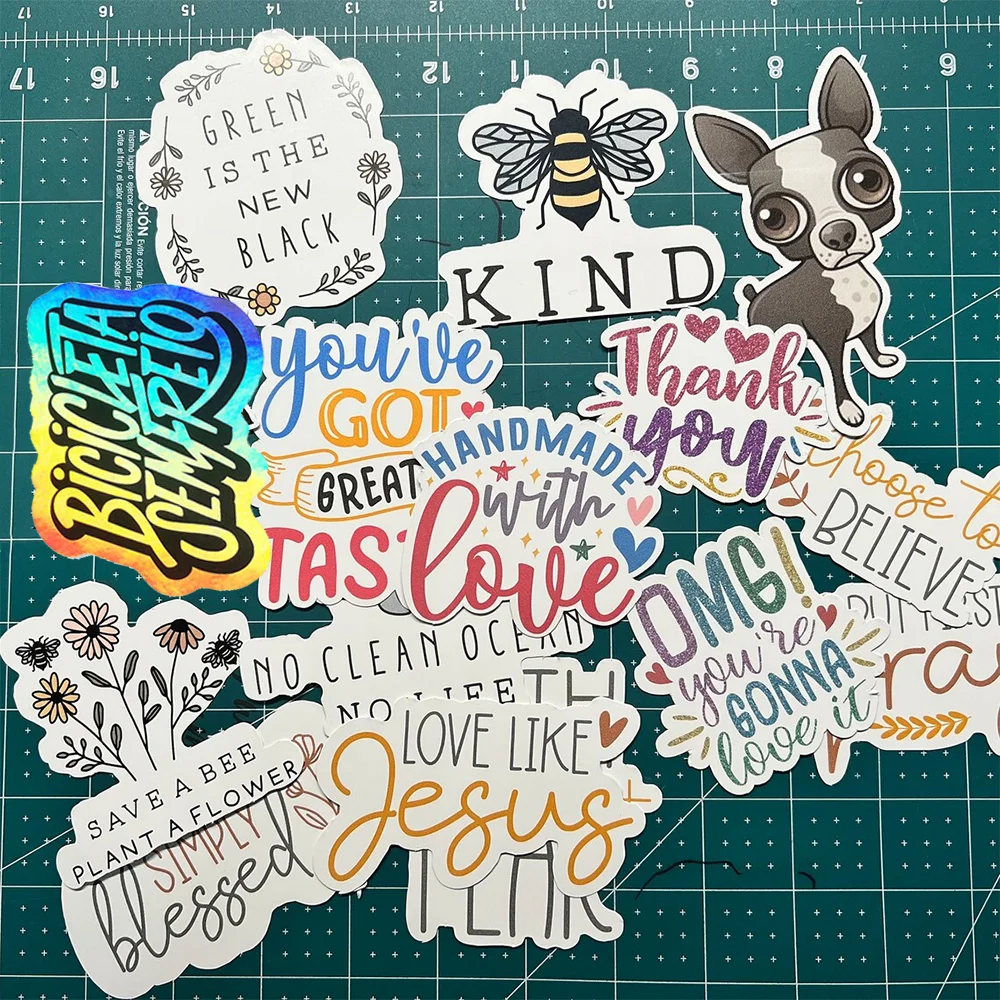 Individuelle Vinyl-Aufkleber 200 Stück 3-10cm Mit Text, Logo, Bild, Papier, Wasserdicht, Personalisierte Runde, Rechteckige, Gestanzte, Quadratische Aufkleber für Partys – Detail 3