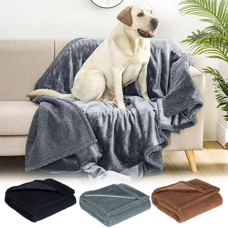 

Dog Throw Blankets Waterproof Cat Flannel Blanket Washable Soft comfortable Thickened Warm Blanket Indoor Pet Winter Supplies