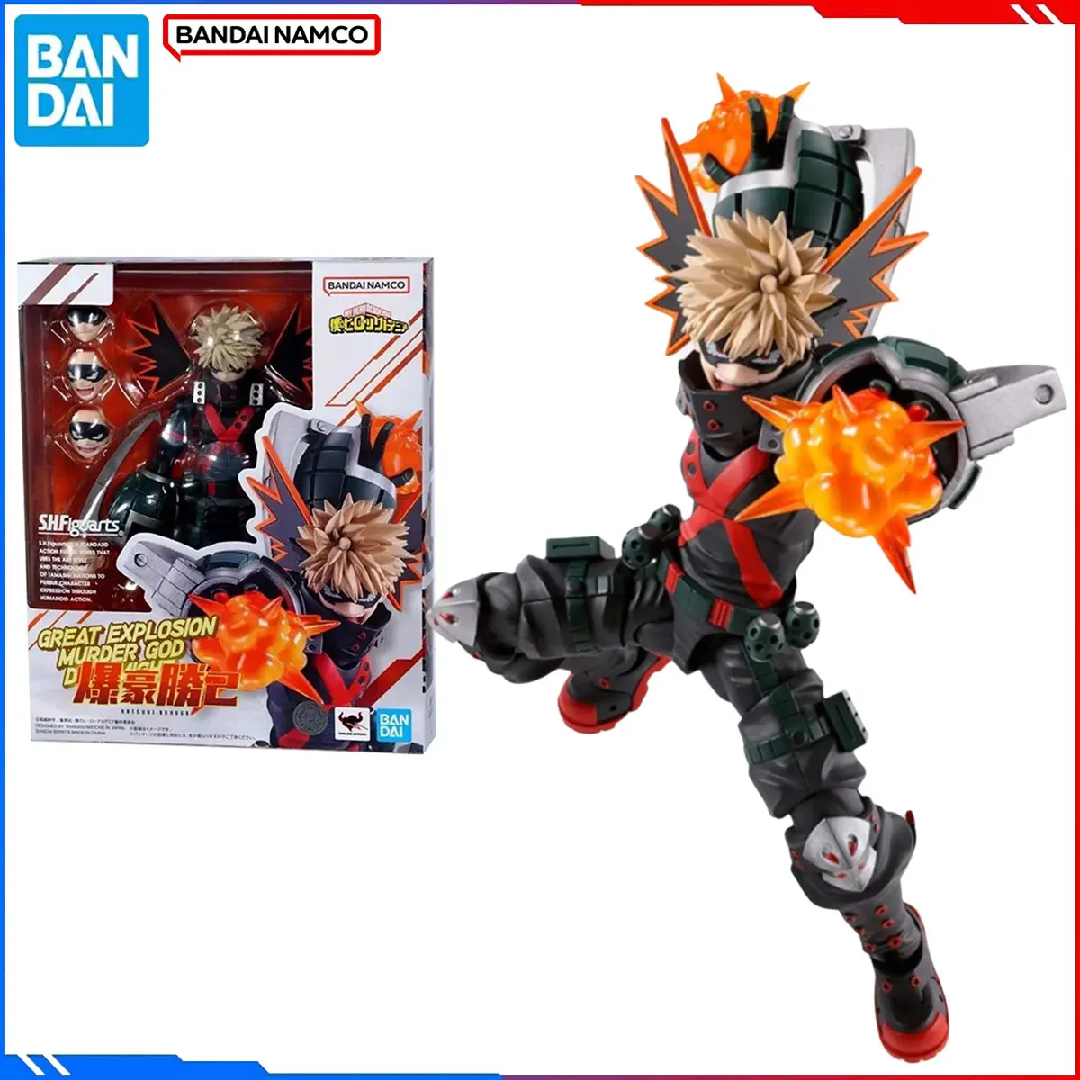 حقيقية بانداي الأصلي بطلي الأكاديمية نموذج لجسم أطقم SHF شخصيات كرتونية Bakugou Katsuki عمل نموذج اللعب هدية الكريسماس #1