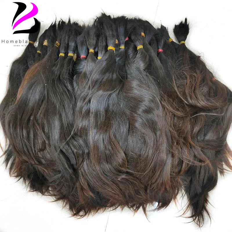 Extensions de cheveux humains vietnamiens non transformés, pas de trame, tressage en vrac, cheveux Staright, 100% cheveux humains naturels,