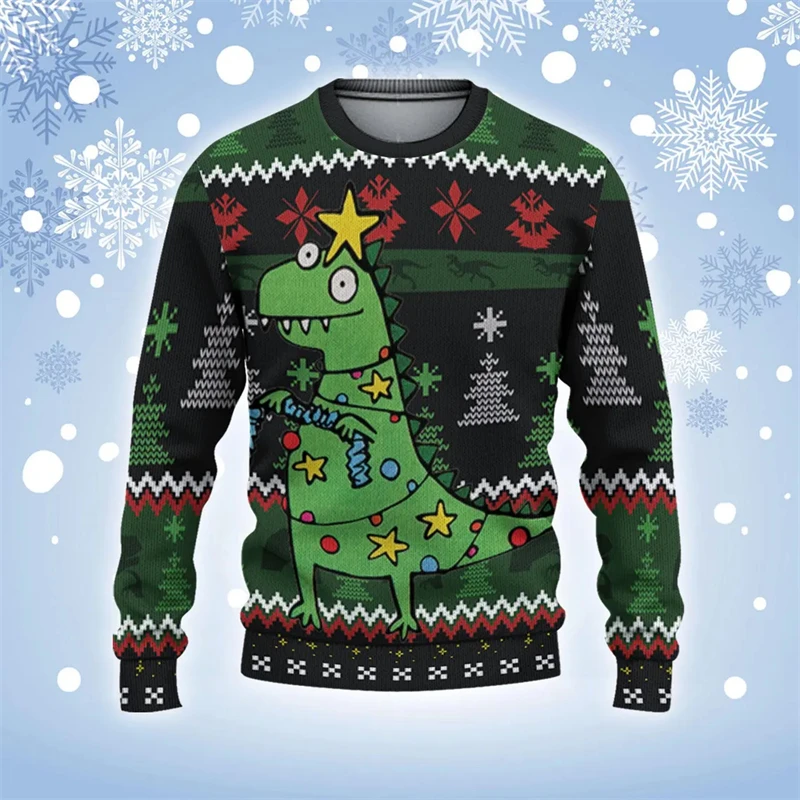 

Fashion Santa Claus Beer Ugly Christmas Sweater For Men Clothing 2026 New Year Hoodie Streetwear Holiday Party Sweatshirts