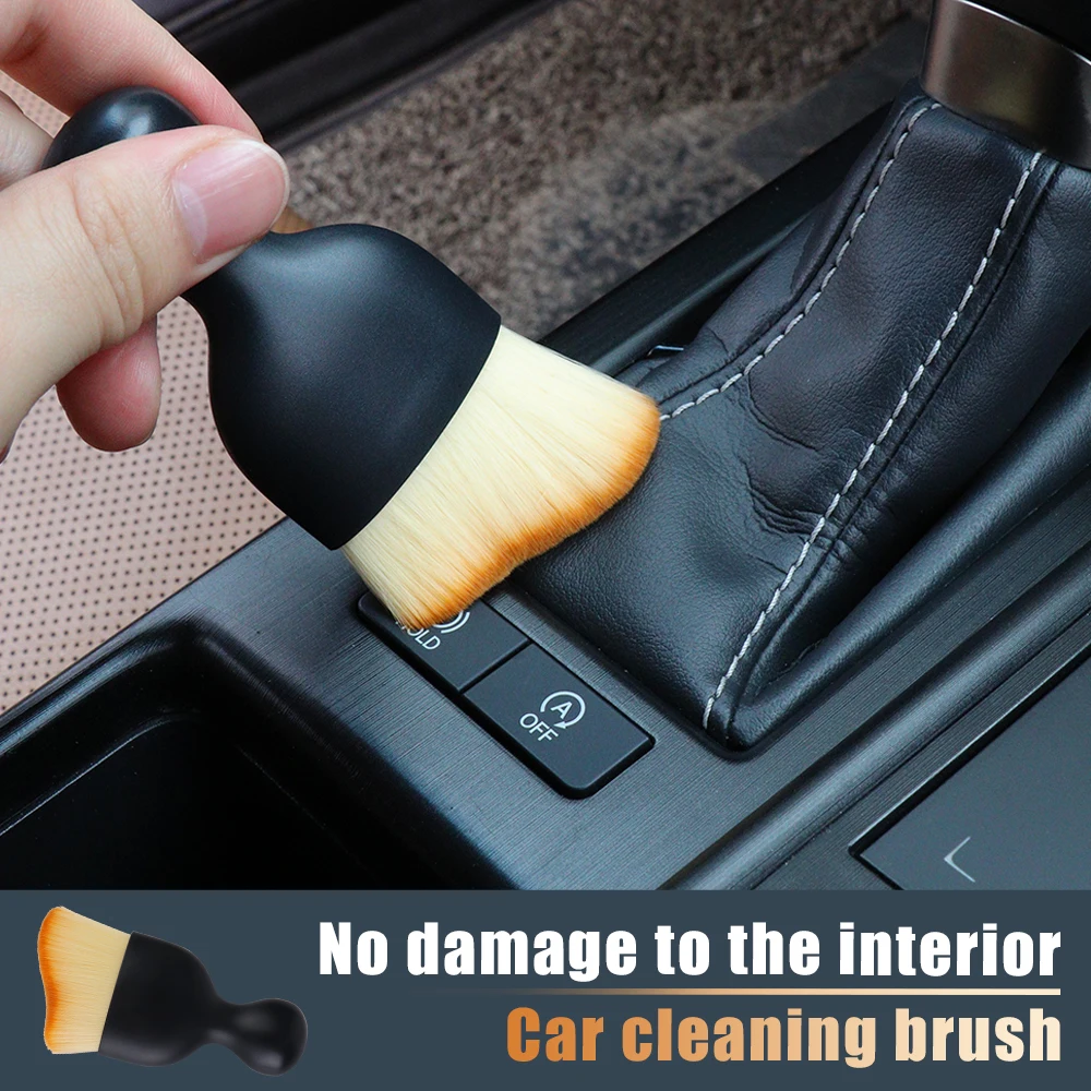 Car Interior Cleaning Brush Soft Nanofiber Brush Center Console Air Conditioner Outlet Cleaning Tools Auto Crevice Dust Removal