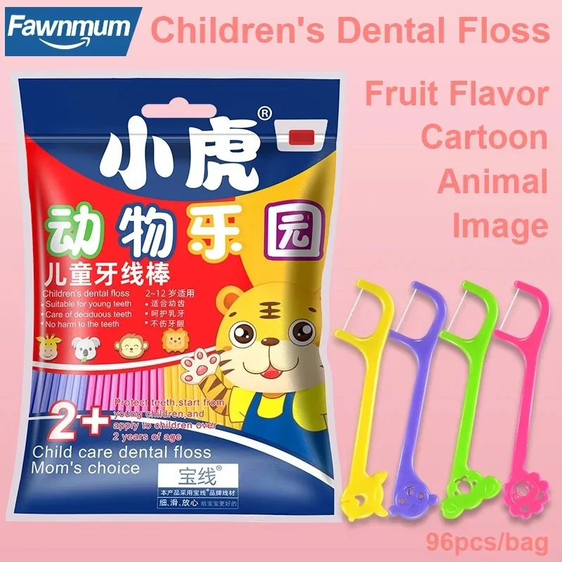 Childrens Dental Floss Barrel Colored Floss For Children Cure Dent Teeth Cleaning Orthodontic Interdental Pick