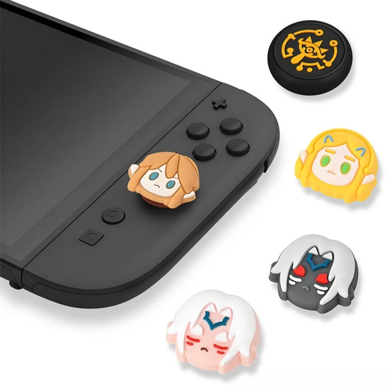 2/4 Stück Legend of Zelda Link Silikon-Ersatz-Daumenstick-Kappen für Nintendo Switch 2 JoyCon Controller 3D Analog-Daumenabdeckung