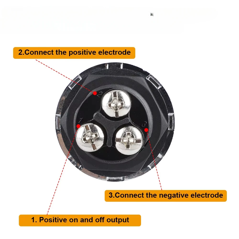 1PC Car Engine Start Ignition Switch 12V 50A 3 Pin SPST Momentary Push Button Starter ON OFF for Marine RV