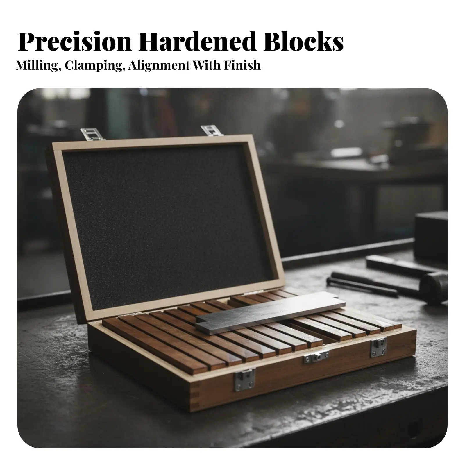 Equal Height Parallel Block Set for Workshop Machining Positioning and Leveling Durable Alloy Steel Workpiece Support with