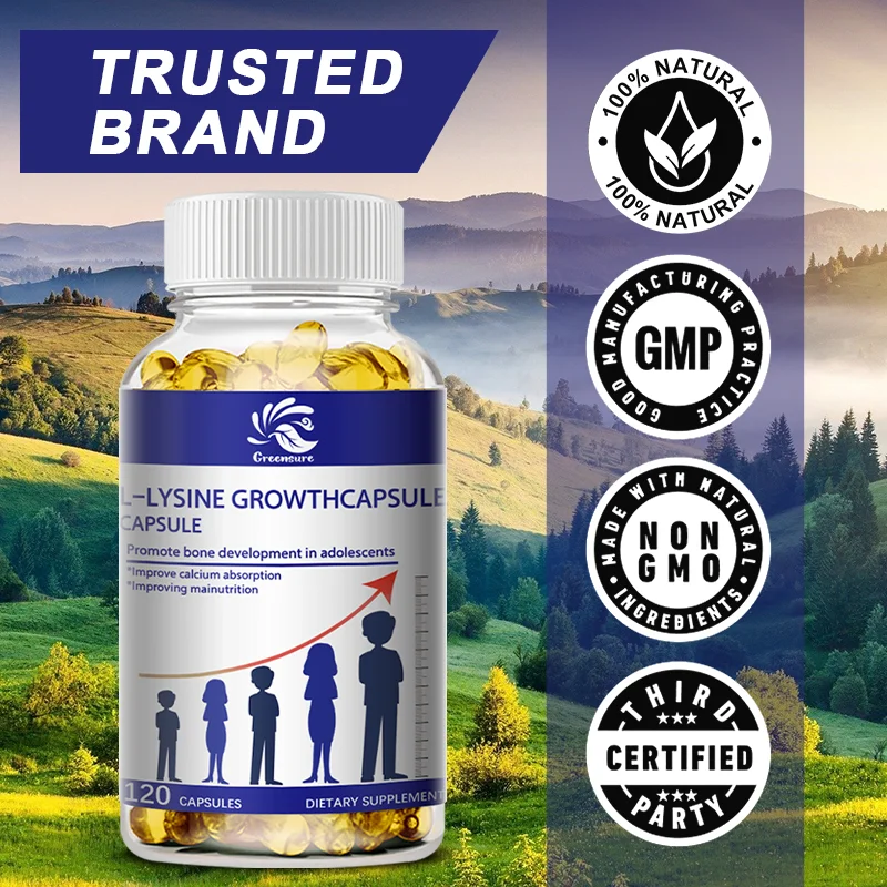 

Growth Hormone Support Capsules - With L-Arginine & GABA for Healthy Development
