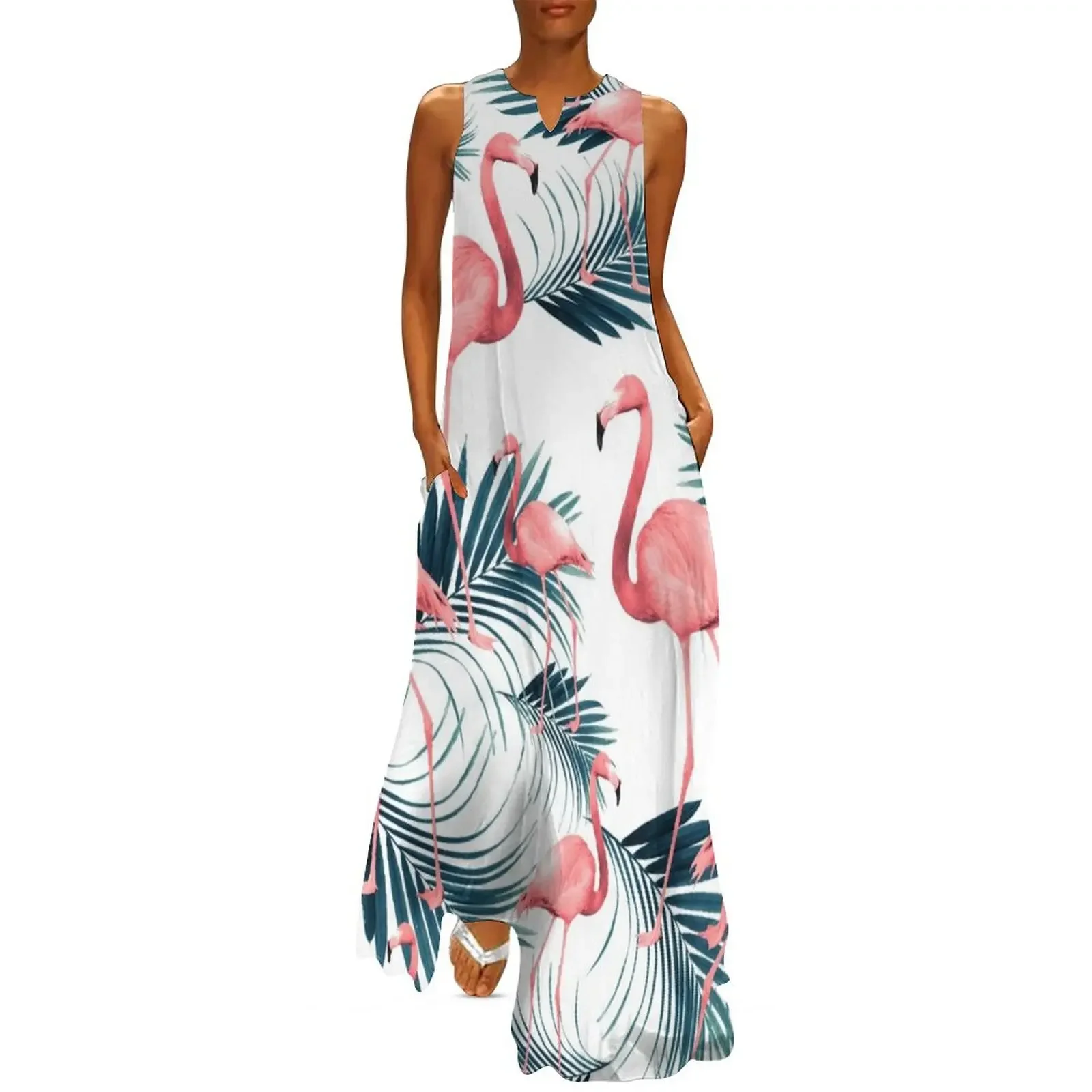 

Summer Flamingo Palm Vibes #1 #tropical #decor #art Long Dress summer dress women 2025 summer dress for women 2025